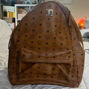 Authentic MCM Cognac backpack. Classic MCM